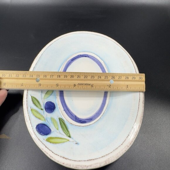 Crate & Barrel Gianna Lucia Olive Oval Dish Plate Tray Set 3 W Original Sticker - Picture 4 of 13